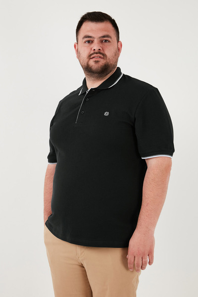 Buratti Plus Size Cotton Regular Fit Polo Neck t Shirt Men Polo Neck t Shirt 5902118B