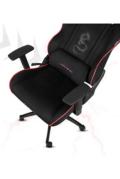 XMAX / Rio Balerion Terletmez Kadife Kumaş Siyah Gaming Oyuncu Koltuğu / 120 Kg Taşır