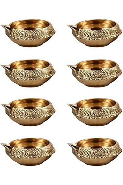 Generic Diwali Oil Lamp Copper Dia Set of 8