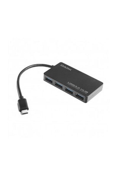 Dark Connect Master U31X4, Usb3.1 Type-C to 4 Port Type-A Hub
