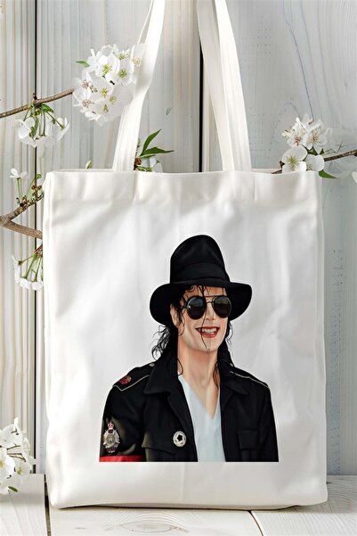 ART HEDİYE Michael Jackson Baskılı Bez çanta Kişiye Özel Model 3