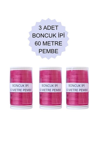 Eskişehir hobi sanat 3Pcs 60 Meters Pink Color Sand Beads Floss Miyuki Floss