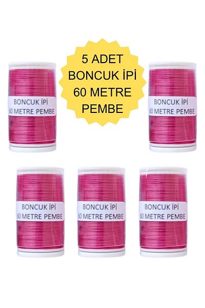 Eskişehir hobi sanat 5Pcs 60 Meters Pink Color Sand Beads Floss Miyuki Floss