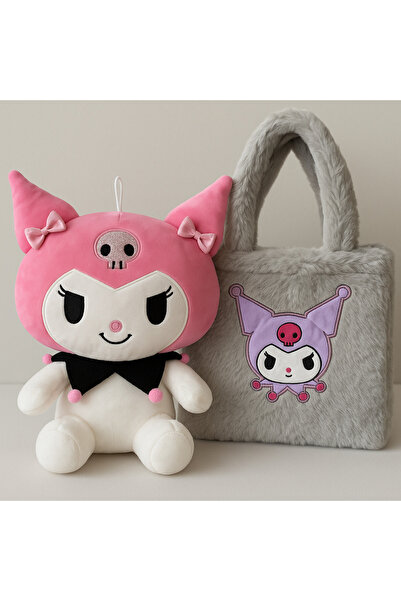 POLLYTOYS PELÜŞ OYUNCAKTA DÜNYA MARKASI لعبة كورومي القطيفة الوردية 40 سم + ح...