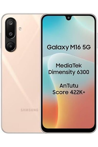 Samsung Galaxy M16 5G (Blush Pink, 6GB RAM, 128GB Storage) | Dual SIM | MediaTek Dimensity 6300 | 50