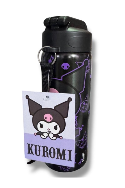 madam gold Kuromi'Li Steel Water Bottle with Straw