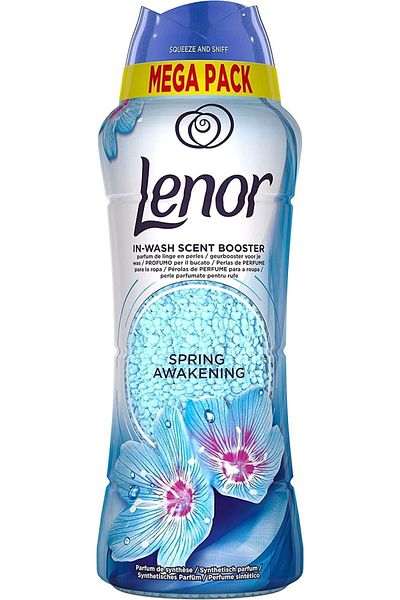 lenor شمع الربيع من Unstoppables برائحة اللؤلؤ، لنسيم منعش بعد الغسيل، 570 جم