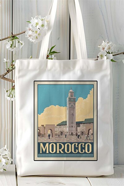 ART HEDİYE morocco Baskılı Bez Çanta omuz çantası Kişiye Özel desen