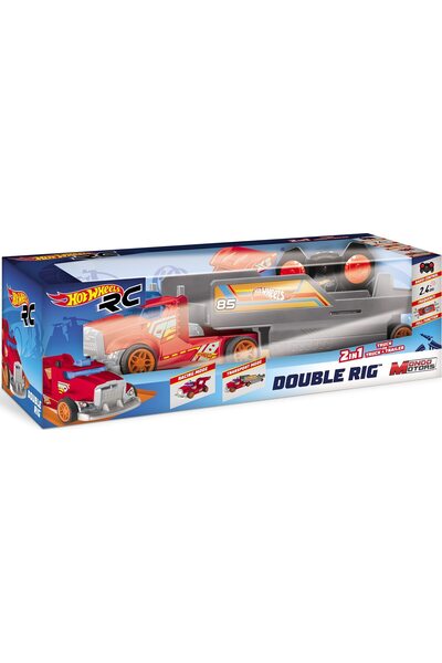 HOT WHEELS Camion RC 2 în 1 - Camion de curse și camion cu remorcă