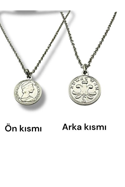 Yuchicly قلادة إليزابيث ذات الوجهين - بمظهر عتيق للنساء والرجال