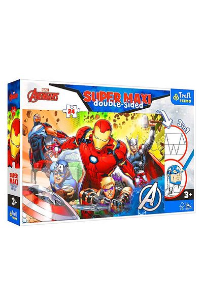 Banadabak Primo Puzzle 41007 Super Maxi Avengers Double Sided 3in1 24 Pieces 3+