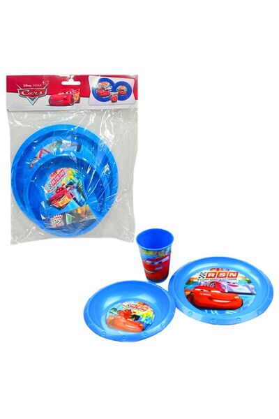 Banadabak DÜKKANI 59310 مجموعة أوعية وأطباق بلاستيكية من ديزني كارز