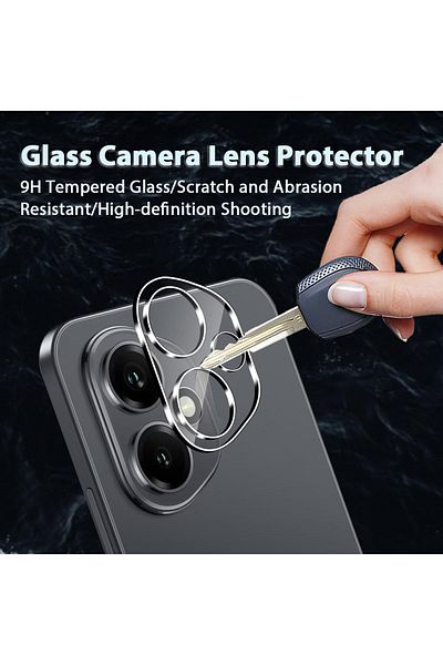 corcishop Honor 400 5g Compatible Clear Frame Camera Lens Protector Tempered Glass