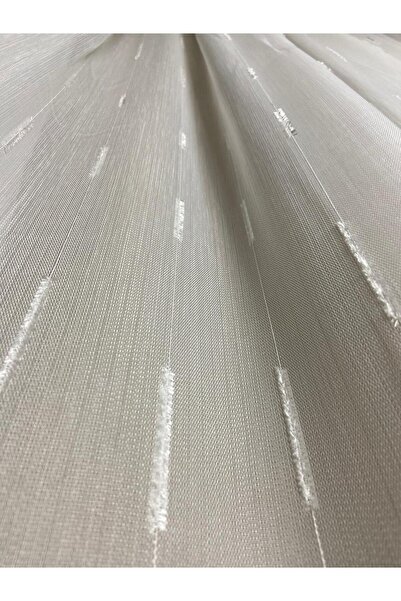 Home Bambu İnci Şeritli Işıltılı Tül 1/3 Sık Pileli Zarif Bambu Tül