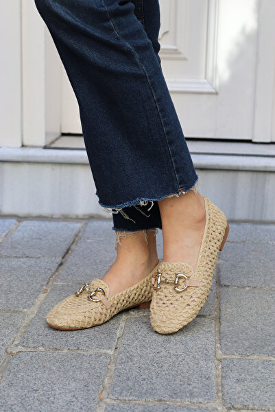 Yula Fashion Shoes Γυναικείες πλεκτές στο χέρι καλοκαιρινές μπαλαρίνες Azure