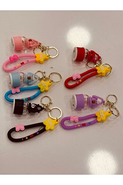 Zey-Al سلسلة مفاتيح من السيليكون مع أشكال مضيئة - تصميمات لطيفة 5 قطع