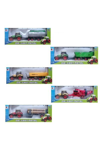 Banadabak Tractor 1822-1 with Trailer Die Cast 3+