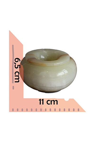 taru pasaj Doğal Oniks Taş Kapaklı Küllük – El Yapımı Dekoratif Taş Küllük 11...