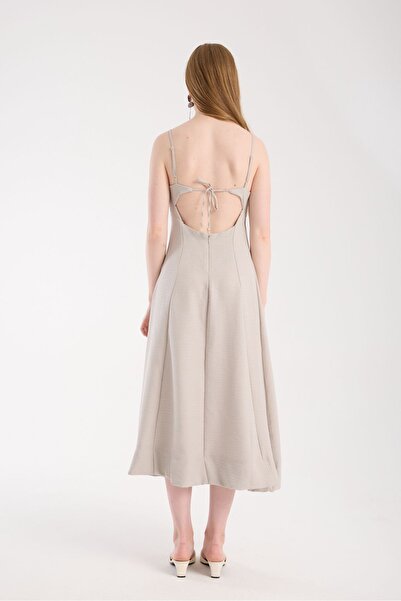 amurpars Strappy Long Linen Dress