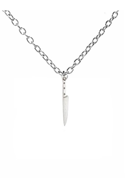 Herşey Nota قلادة على شكل سكين الشيف - سلسلة 60 سم مجوهرات للجنسين بطابع المأ...
