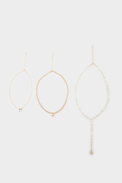DeFacto Women's 3-Piece Seashell Themed Gold Necklace F4036Axns