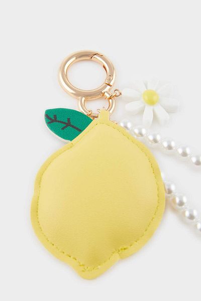 DeFacto Women's Lemon and Daisy Charm Keychain F1726Axns