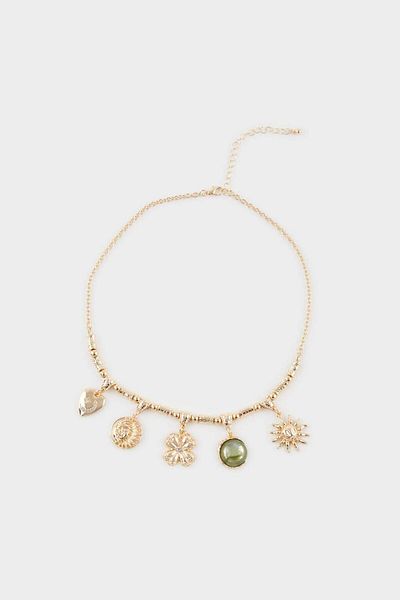 DeFacto Women's Gold Charm Necklace F4031Axns