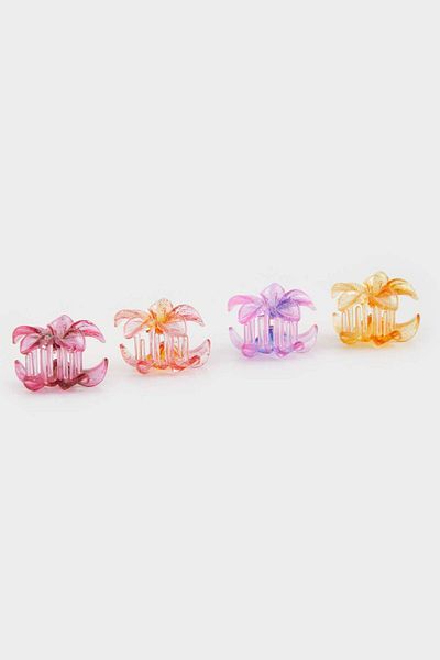 DeFacto Cataramă pentru femei, 4 bucăți, cu flori de lotus colorate, F4963AXNS