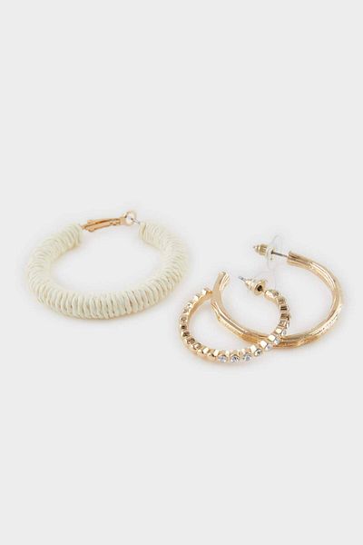 DeFacto Women's Triple Hoop Earrings F4056Axns