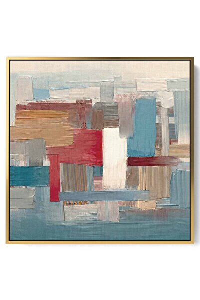 LOWHA لوحة فنية جدارية من القماش مشدودة على إطار خشبي بإطار ذهبي عائم وتصميم ...