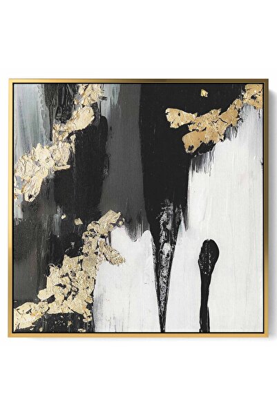 LOWHA لوحة فنية جدارية من القماش مشدودة على إطار خشبي بإطار ذهبي عائم وتصميم ...