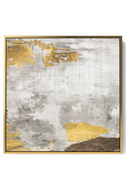 LOWHA لوحة فنية جدارية من القماش مشدودة على إطار خشبي بإطار ذهبي عائم وتصميم ...