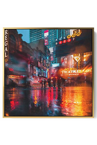 LOWHA Canvas Wall Art Stretched Over Wooden Frame with Gold Floating Frame an...