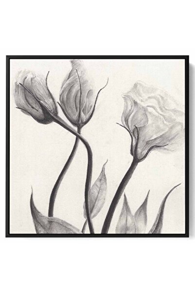 LOWHA لوحة فنية جدارية من القماش مشدودة على إطار خشبي بإطار أسود عائم وتصميم ...