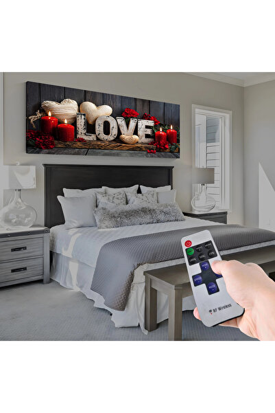EMYA HOME Led Işıklı Uzaktan Kumandalı Mumlar Kanvas Tablo