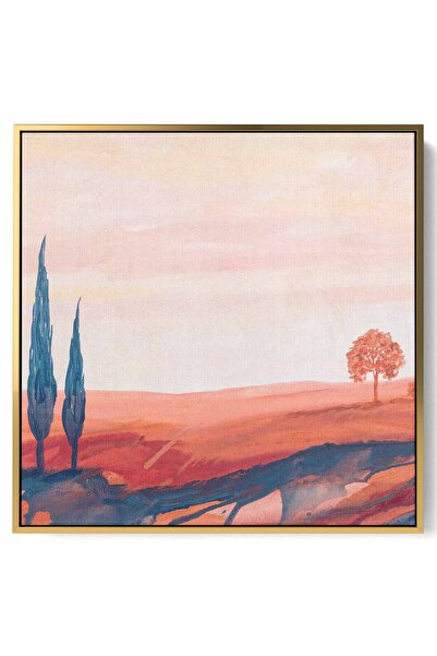 LOWHA لوحة فنية جدارية من القماش مشدودة على إطار خشبي بإطار ذهبي عائم وتصميم ...