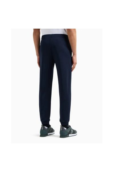 EA7 Men's Regular Fit Pocketed Elastic Leg Cotton Blue Sports Sweatpants 7m000306 Af13740-Ub102