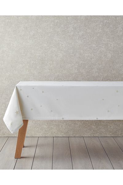 English Home Talisman Star Polyester Tablecloth 150X200 cm Gold