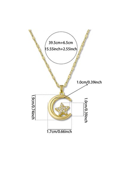 Ayzen moon star stone necklace