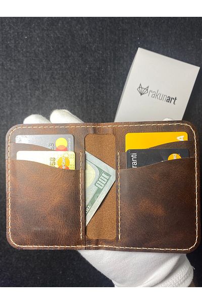 rakunart 0014 Money Entry Card Holder Special Handmade Taba