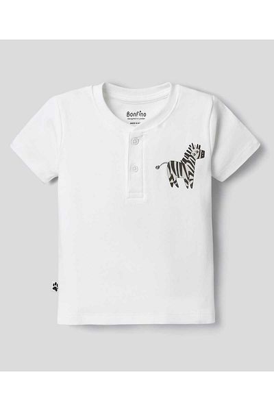 Bonfino T-Shirts with Zebra Print (Pack Of 3) - Multicolor