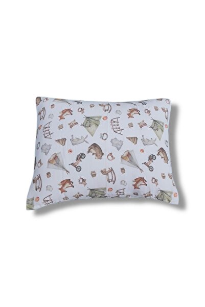 Taç Patterned Muslin Fabric 100% Cotton 1 Piece Baby Pillow Case 35X45 cm