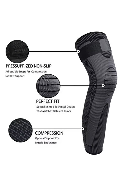 AGD Two Unisex Elastic Knee Braces for Sports, Running, Hiking, and Injury Recovery