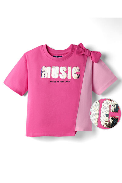 Pine kids بلوزة باين كيدز القطنية المحبوكة بأكمام نصفية، مصممة ومخيطة، مزينة ...