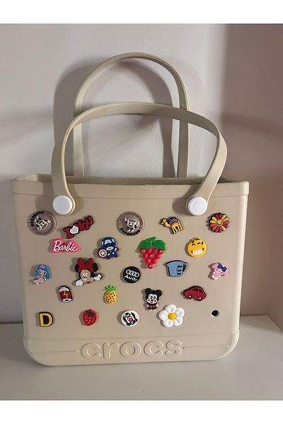 Madam Kifi Croslite Plastic Beach Bag Cream