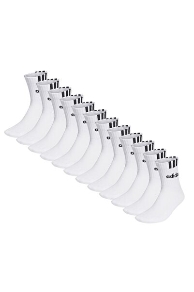 adidas Unisex Quarter Socken, 12er Pack - Cushioned 3S Linear, Logo, einfarbig