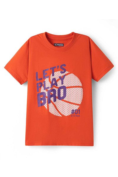 Pine kids Pine Kids T-Shirts with Text Print (Pack of 5) - Multicolor