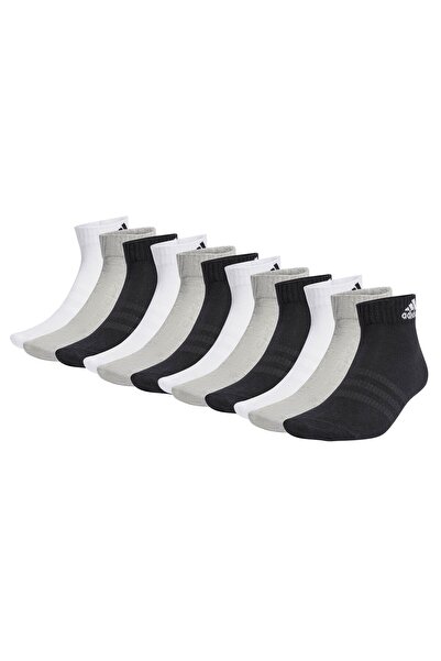 adidas Unisex Quarter Socken, 12er Pack - Sportswear Thin Ankle, Logo, einfarbig