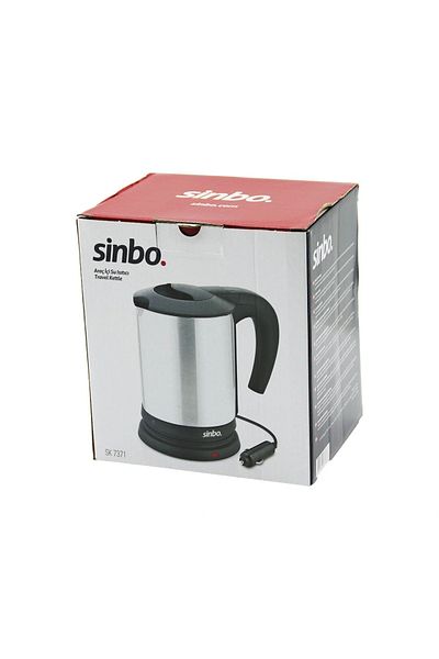 Beruflic Sinbo Sk-7371 12V In-Car Kettle Stainless Steel Kettle 0.8Lt 120W with Cigarette Lighter Plug