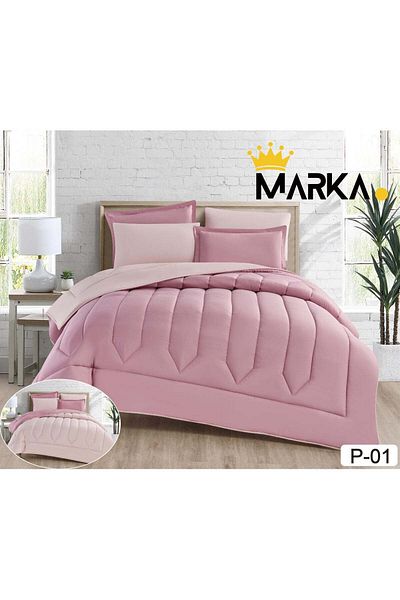 Marka Double Bedspread Hotel Style Dual-Sided Quilt Set